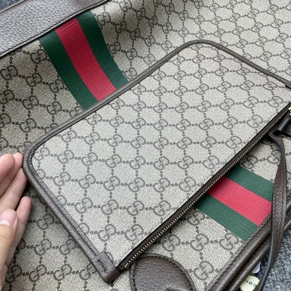 100% Authentic Gucci Leather Tote Bag - Picture 11 of 16
